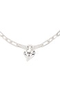 view 2 of 2 Heart Padlock Necklace in Silver