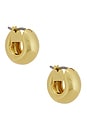 view 1 of 3 Mini Tome Hoop Earrings in Gold