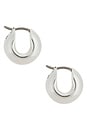 view 2 of 3 Mini Tome Hoop Earrings in Silver