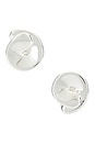 view 1 of 2 Rio Button Earrings in Silver