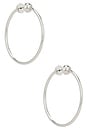 view 1 of 3 Icon Small Hoops in Silver in Platinum