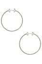 view 2 of 3 Icon Small Hoops in Silver in Platinum