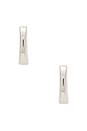 view 3 of 3 Teeni Toni Huggie Earrings in Silver