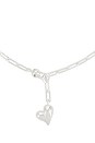 view 2 of 3 Puffy Heart Necklace in Silver