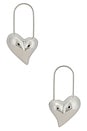 view 2 of 3 Celeste Heart Earrings in Platinum