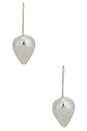 view 3 of 3 Celeste Heart Earrings in Platinum