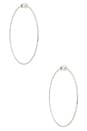 view 1 of 3 Icon Large Hoop Earrings in Platinum