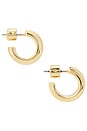 view 2 of 3 Mini Lennon Hoops in Gold