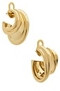 view 1 of 3 Leona Hoops in Gold