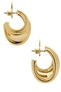 view 2 of 3 Leona Hoops in Gold