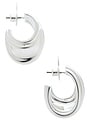 view 2 of 3 Leona Hoops in Silver