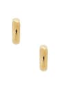 view 3 of 3 Staple Hoops Small Earrings in High Polish Gold