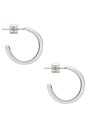 view 2 of 3 Staple Hoops Small Earrings in Platinum