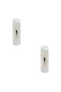 view 3 of 3 Staple Hoops Small Earrings in Platinum
