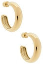 view 1 of 3 Staple Hoops Medium Earrings in High Polish Gold