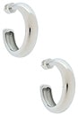 view 1 of 3 Staple Hoops Medium Earrings in Platinum