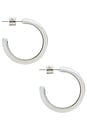 view 2 of 3 Staple Hoops Medium Earrings in Platinum