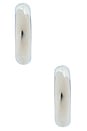 view 3 of 3 Staple Hoops Medium Earrings in Platinum