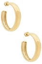 view 1 of 3 Staple Hoops Large Earrings in High Polish Gold