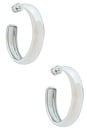 view 1 of 3 Staple Hoops Large Earrings in Platinum