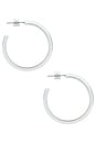 view 2 of 3 Staple Hoops Large Earrings in Platinum