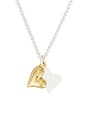 view 3 of 5 Twin Heart Necklace in Two Tone
