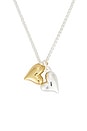 view 4 of 5 Twin Heart Necklace in Two Tone