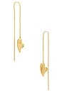 view 2 of 2 Puffy Heart Threaders Earrings in Gold
