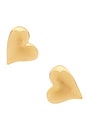 view 1 of 2 Art Heart Symmetrical Button Earrings in Gold
