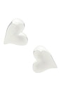 view 1 of 2 Art Heart Symmetrical Button Earrings in Silver