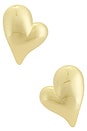 view 1 of 2 Mega Art Heart Symmetrical Button Earring in Gold