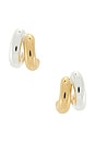 view 1 of 2 BOUCLES D'OREILLES MINI FLORENCE in Two Tone