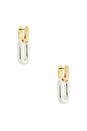 view 1 of 3 BOUCLES D'OREILLES PENDANTES PUFFY in Two Tone