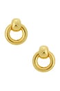 view 1 of 2 PENDIENTES MINI PUFFY in Gold