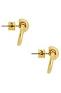 view 2 of 2 PENDIENTES MINI PUFFY in Gold