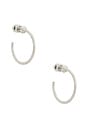 view 1 of 3 Mini Icon Hoops Earring in Platinum 
