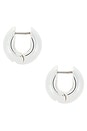 view 2 of 3 Mini Gemma Hoops in Silver