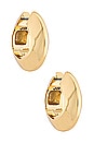 view 1 of 3 Wide Hinged Hoops Earrings in Gold