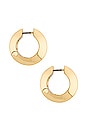 view 2 of 4 Wide Hinged Hoops Earrings in Gold