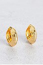 view 2 of 3 Wide Hinged Hoops Earrings in Gold