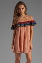 view 1 of 6 T&B Senorita Dress en Clay/Colorful Stripe in Clay & Colorful Stripe