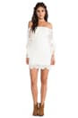 view 1 of 4 Ethereal Bardot Mini Dress in White Sand