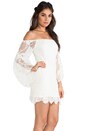 view 2 of 4 Ethereal Bardot Mini Dress in White Sand
