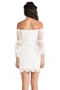 view 3 of 4 Ethereal Bardot Mini Dress in White Sand