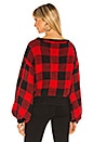 view 4 of 5 Sofia Sweater in Red Houndstooth