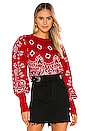 view 1 of 4 Bandana Pullover in Red