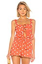 view 1 of 4 Technicolor Aida Top in Polka Dot Persimmon