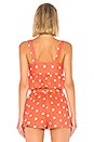 view 3 of 4 Technicolor Aida Top in Polka Dot Persimmon