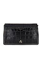 view 2 of 5 Clic Clac Large Clutch in Croco Noir