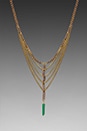 view 1 of 5 Vanessa Mooney Vignette Necklace in Emerald